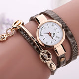 Rose Gold Charm Wrap Watch